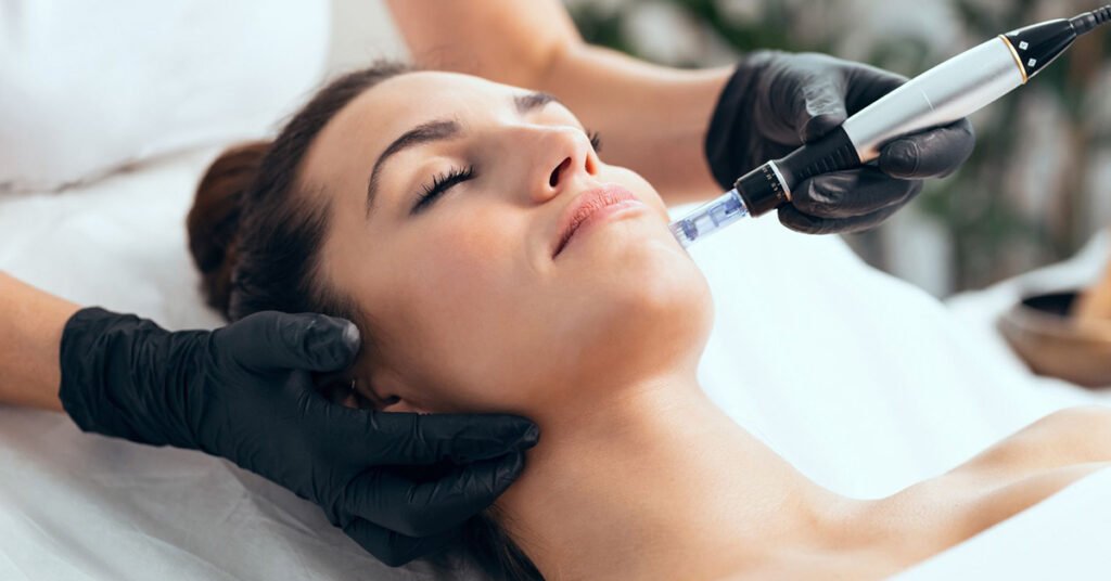 A woman receiving a face botox injection discovering what to expect after microneedling.