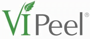 The logo for vi peel, perfect for skincare at home.